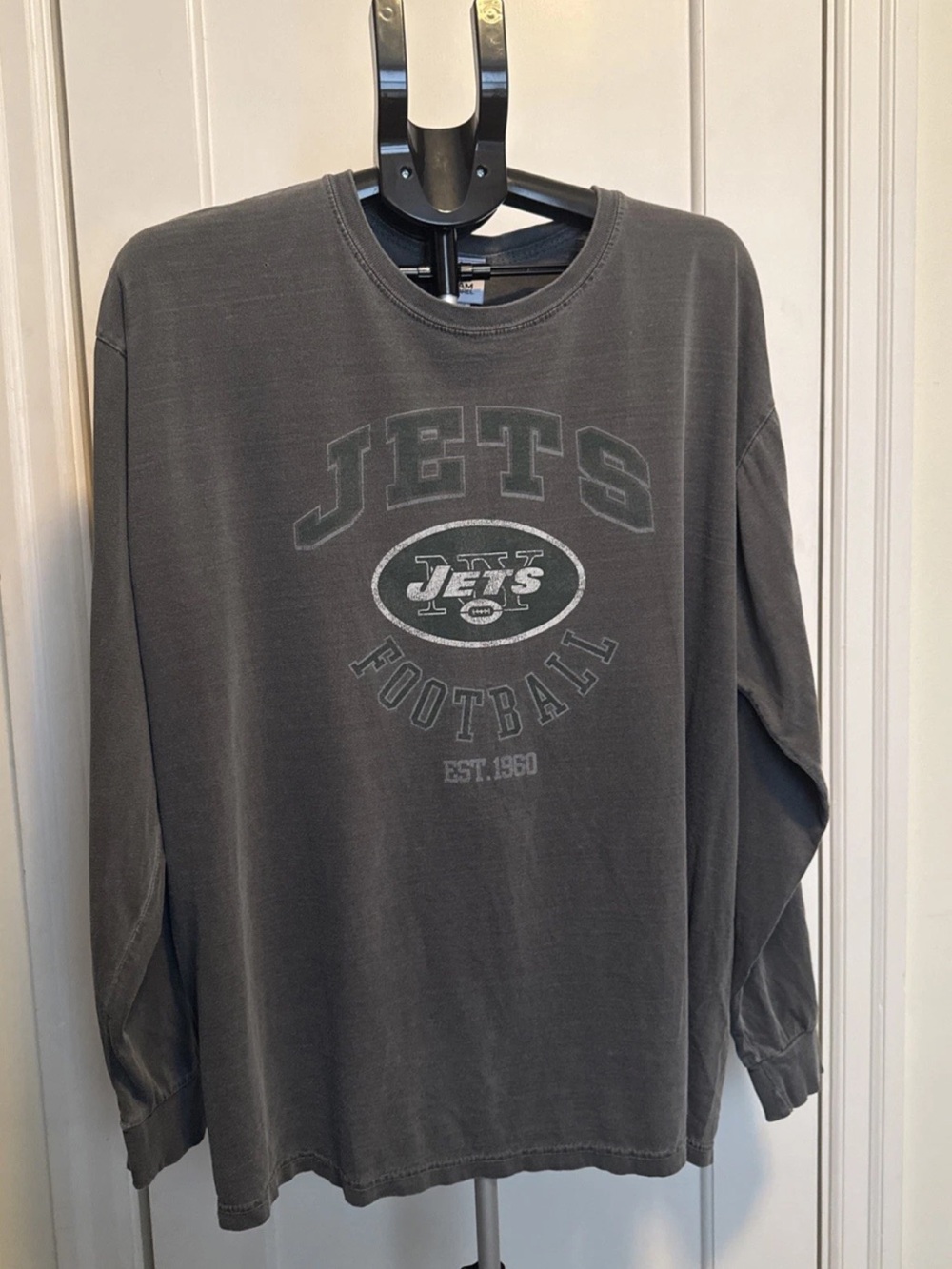 NFL New York Jets Long Sleeve Tee - Charcoal Gray